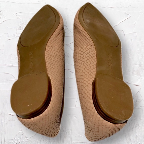 Nine West Onlee Leather Ballet Flat in Nudie Pink w Pointed Toe Women’s SZ 8.5 - Picture 6 of 7